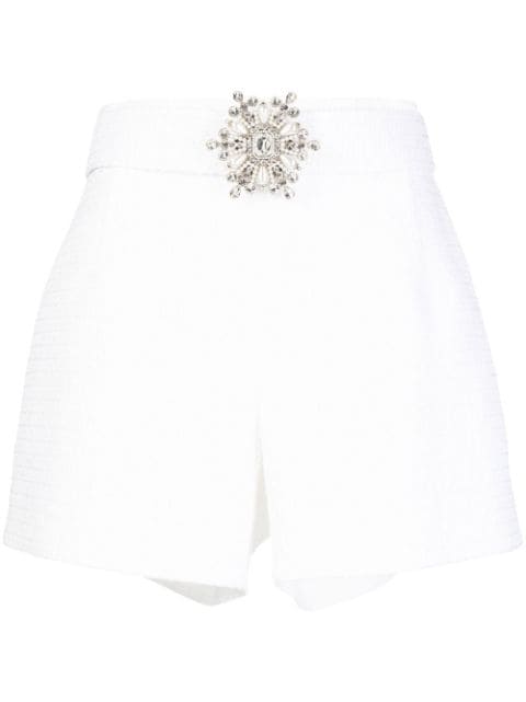 Andrew Gn crystal-bucket tweed shorts