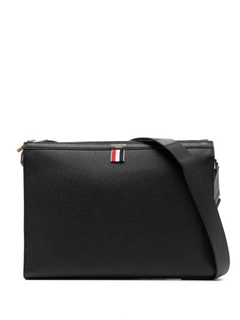 Thom Browne 4-Bar pebbled messenger bag 